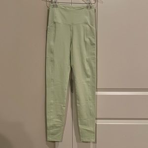 Girlfriend Collective Women's Light Green/Yellow Workout Leggings Small NWOT